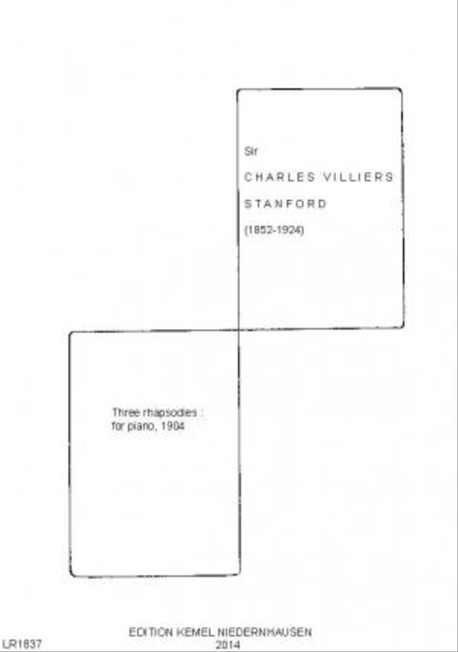 Three rhapsodies Piano Solo scores gallery preview page 1