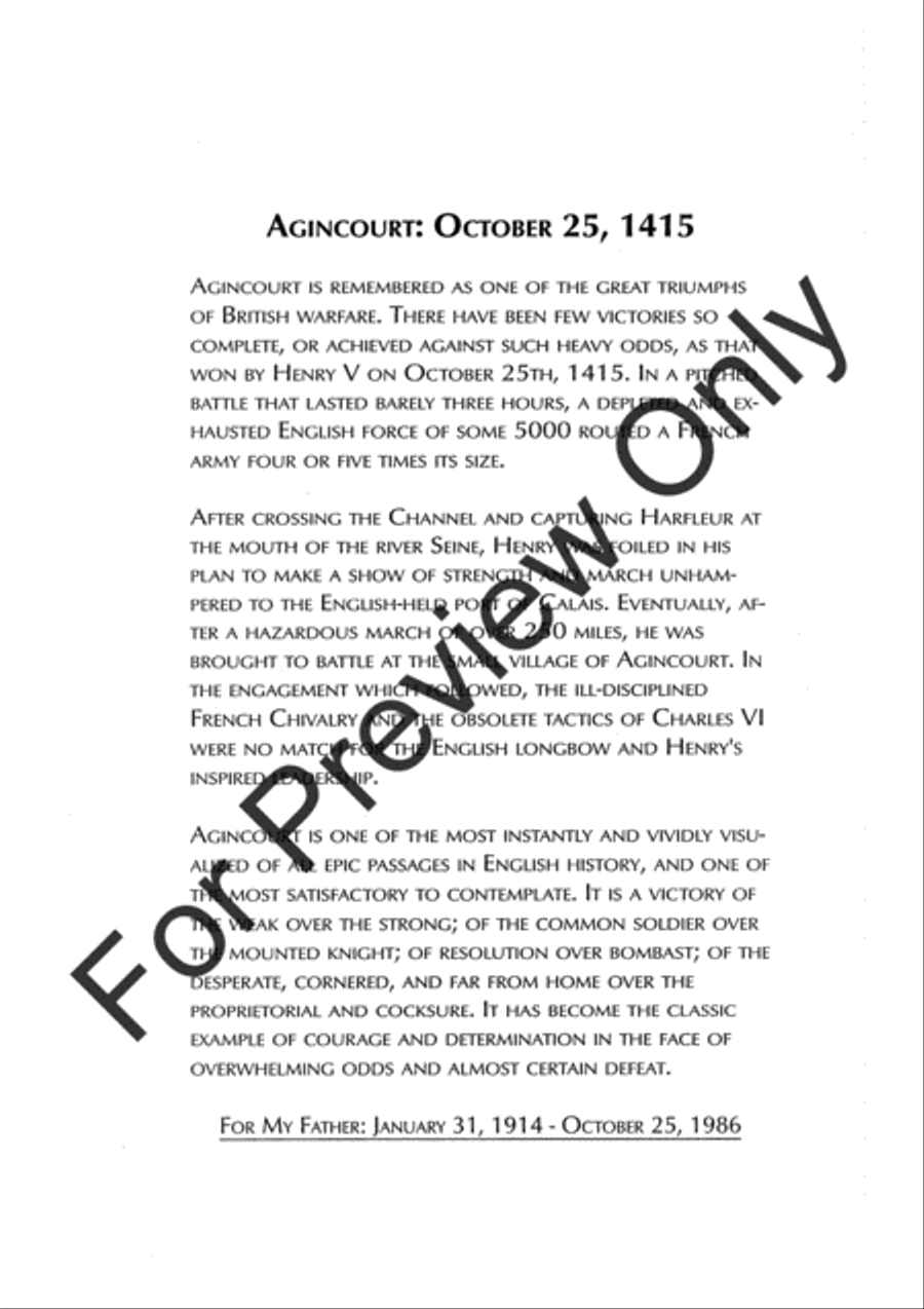 Agincourt Hymn (Score) Concert Band scores gallery preview page 24