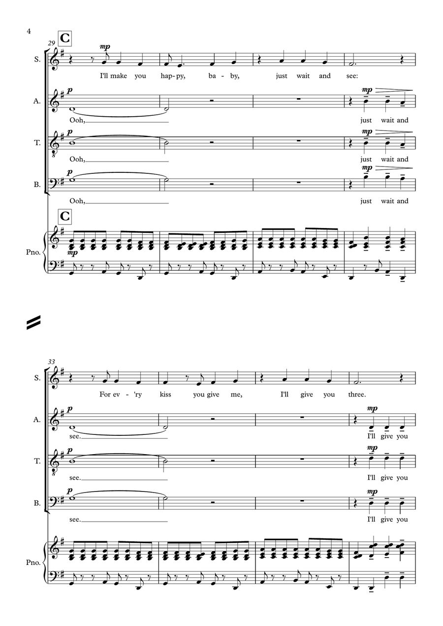Be My Baby 4-Part scores gallery preview page 4