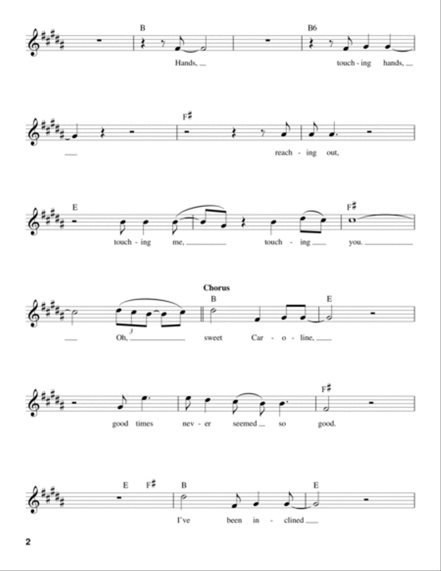 Sweet Caroline Voice scores gallery preview page 2