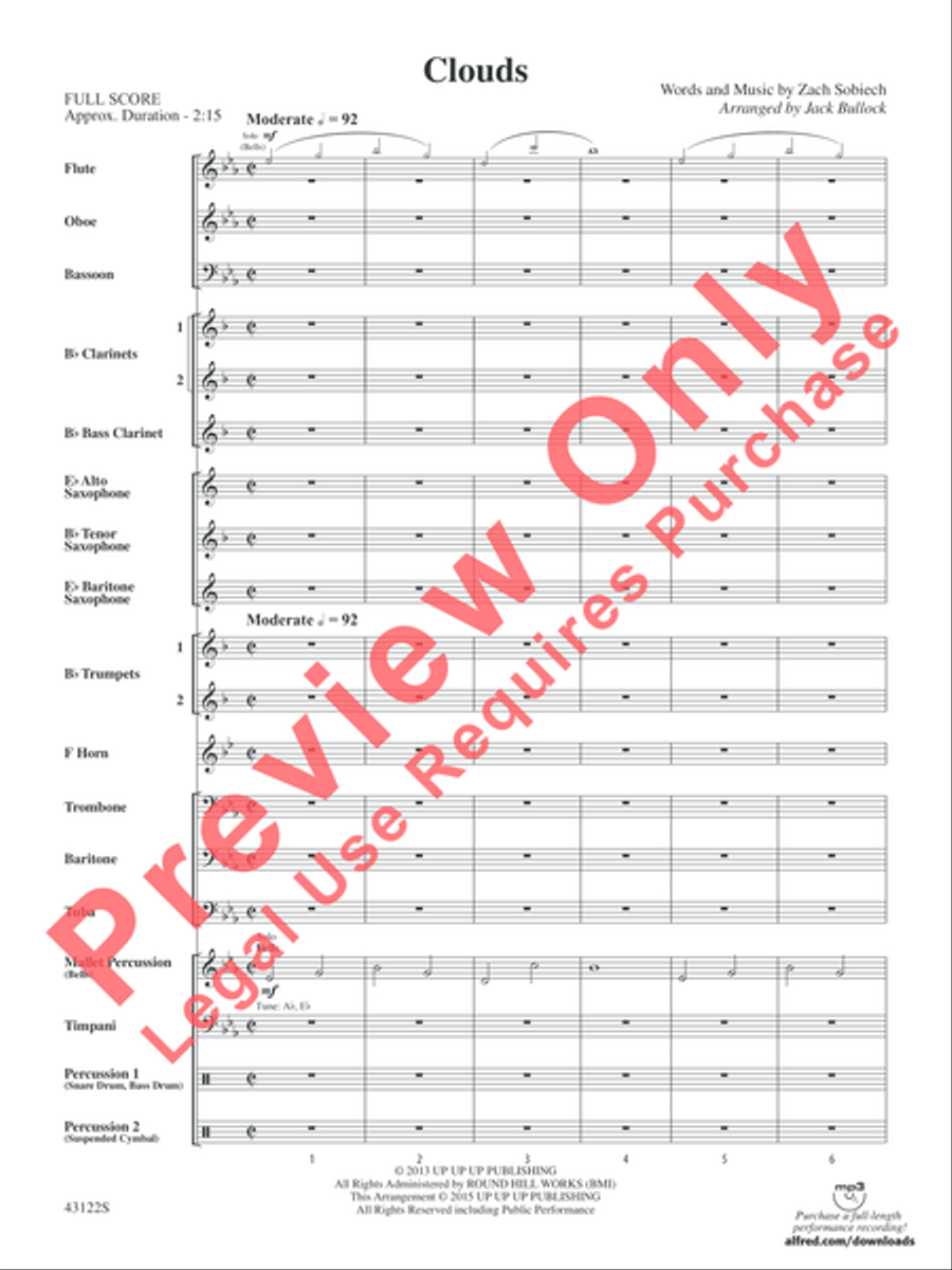 Clouds Concert Band scores gallery preview page 3