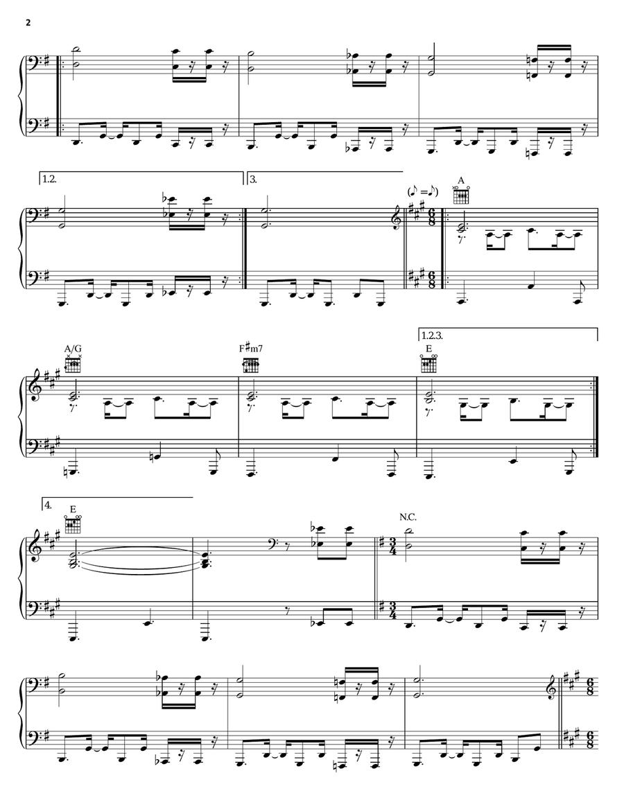 Kit Kat Jam Piano Solo scores gallery preview page 2