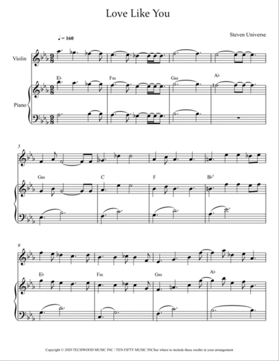 Love Like You (end Credits) String Duet scores gallery preview page 2