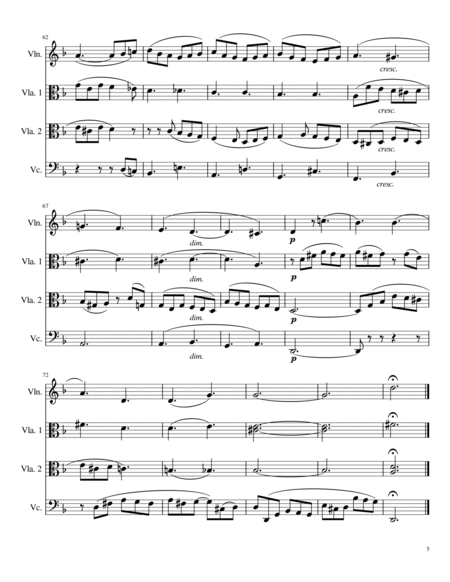Four Fugues, opus 72 for Violin, 2 Violas, and Violoncello. image number null