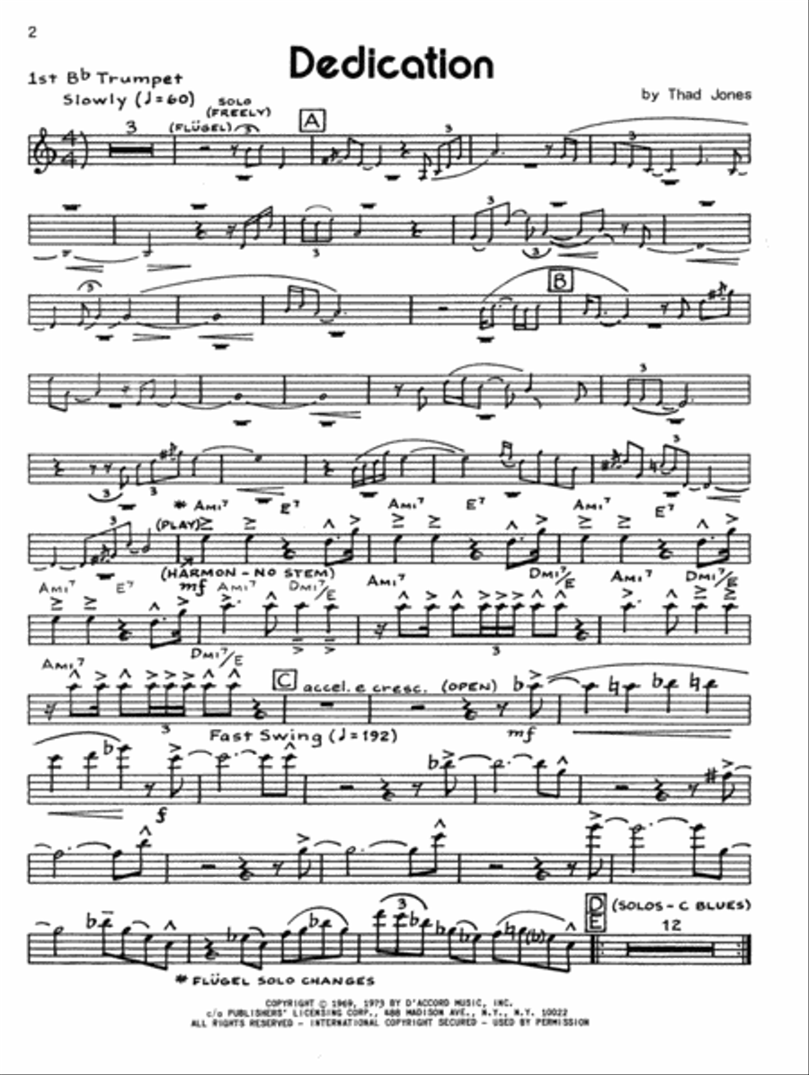Thad Jones Lead Trumpet Book Trumpet scores gallery preview page 3
