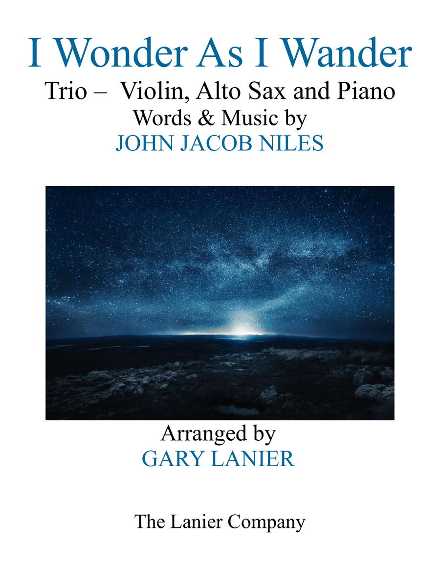 I Wonder As I Wander I Wonder As I Wander Alto Saxophone scores gallery preview page 1