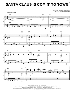 Book cover for Santa Claus Is Comin' To Town [Jazz version] (arr. Brent Edstrom)
