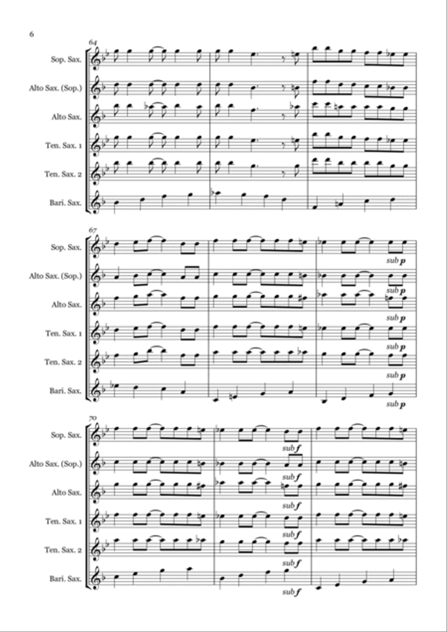 Candyman Candyman Saxophone Quintet scores gallery preview page 6