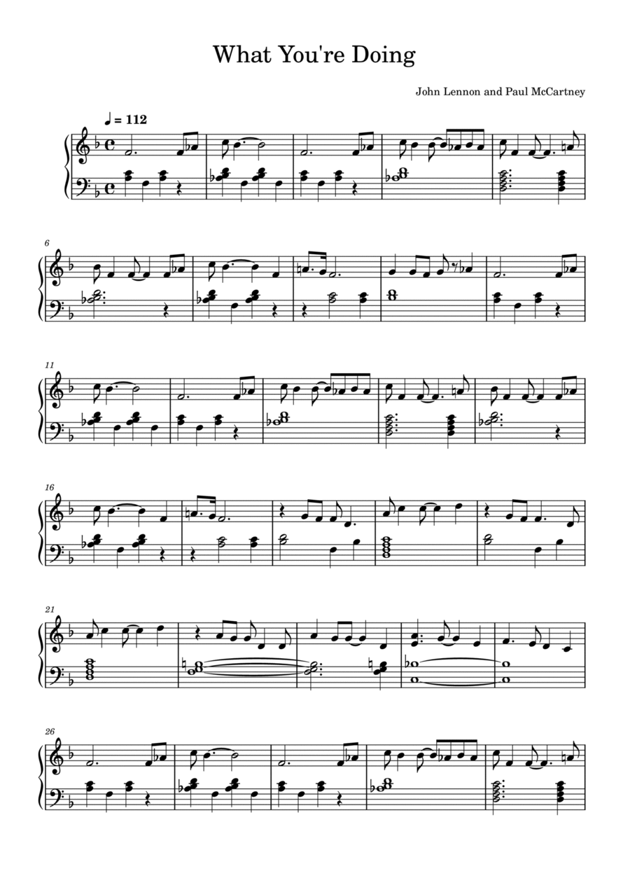 What You're Doing What You're Doing Organ Solo scores gallery preview page 1