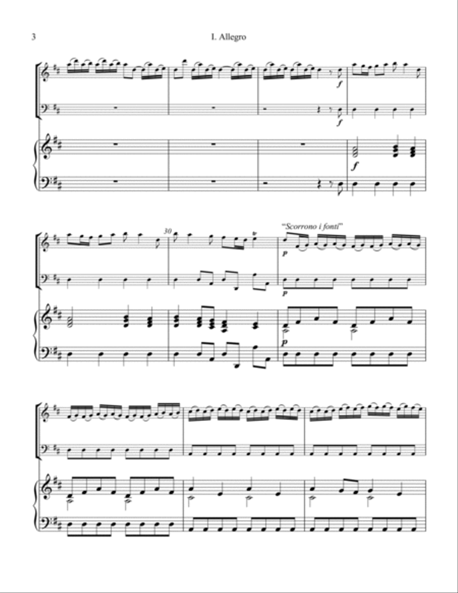 La primavera (Spring) RV. 269, complete for flute, cello and piano Flute scores gallery preview page 4
