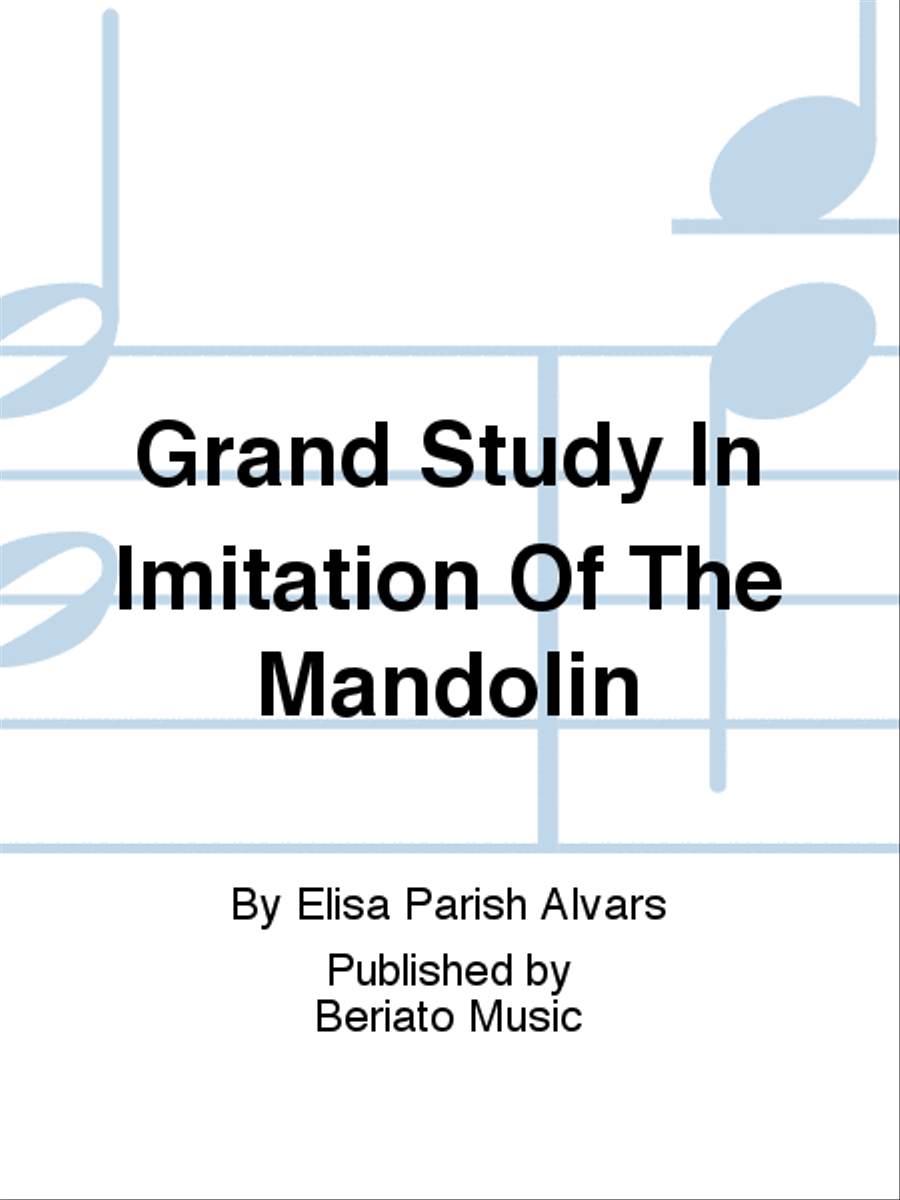 Grand Study In Imitation Of The Mandolin Mandolin scores gallery preview page 1