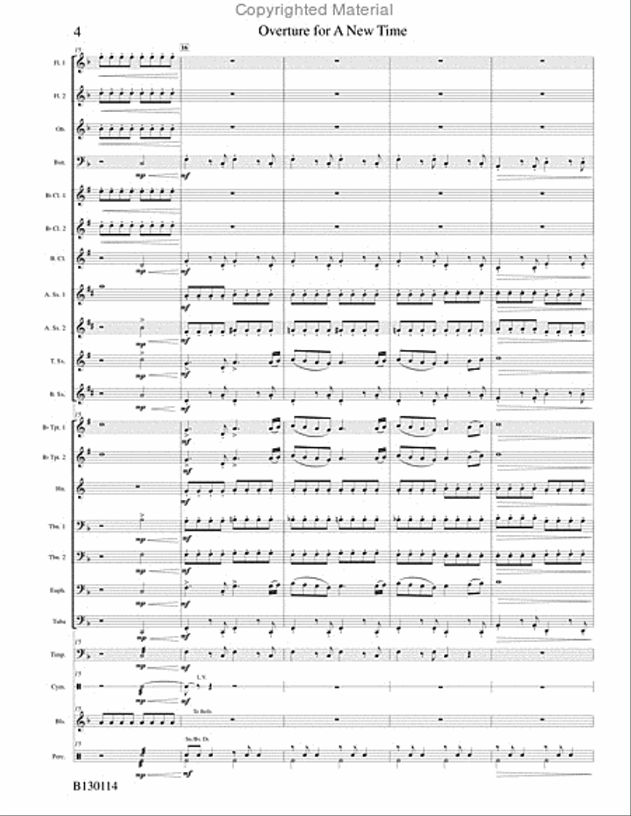 Overture for A New Time Concert Band scores gallery preview page 7