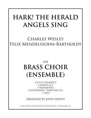 Book cover for Hark! The Herald Angels Sing - Brass Choir (Ensemble)