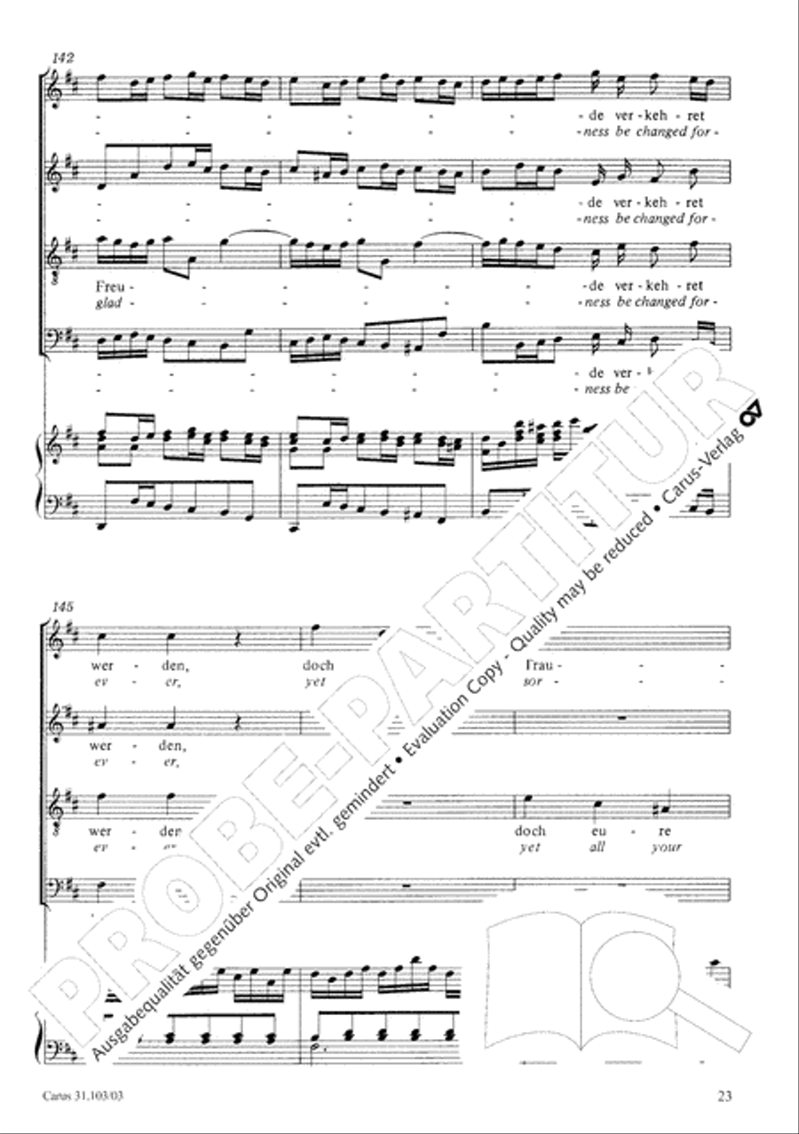 You shall be weeping and crying (Ihr werdet weinen und heulen) 4-Part scores gallery preview page 24
