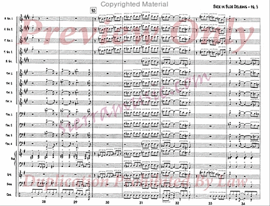 Back In Blue Orleans Back In Blue Orleans Big Band scores gallery preview page 6