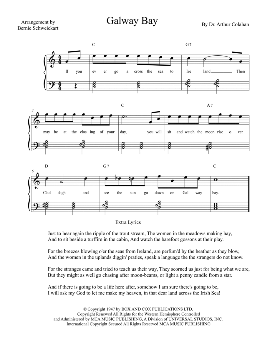 Galway Bay Galway Bay A Cappella scores gallery preview page 1