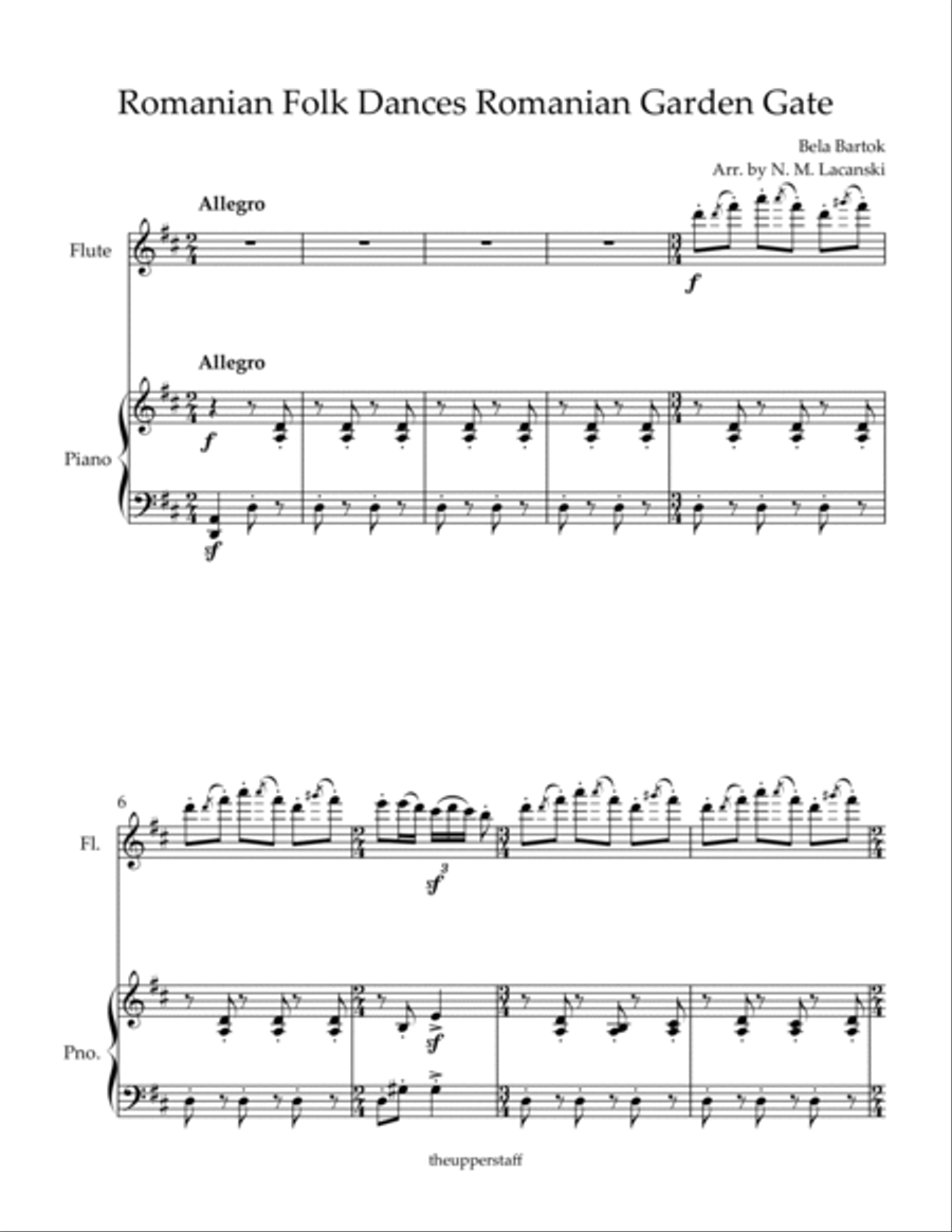 Romanian Folk Dances Romanian Garden Gate Flute Solo scores gallery preview page 2