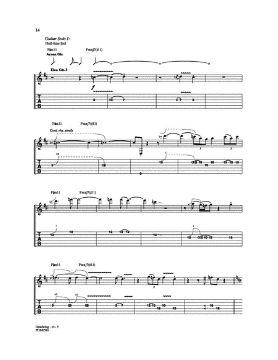 Deadwing Deadwing Electric Guitar scores gallery preview page 5