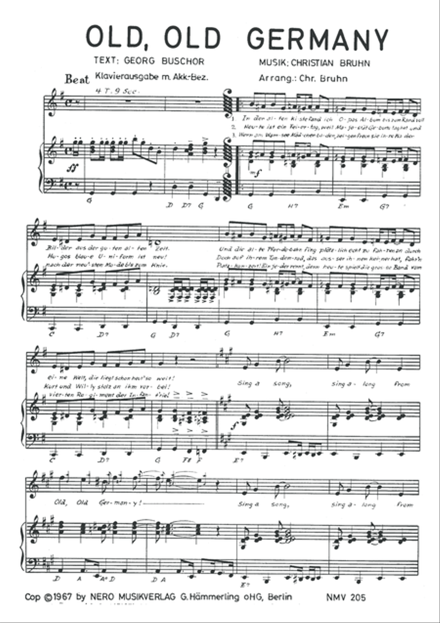 Old, Old Germany Old, Old Germany Piano, Vocal scores gallery preview page 3