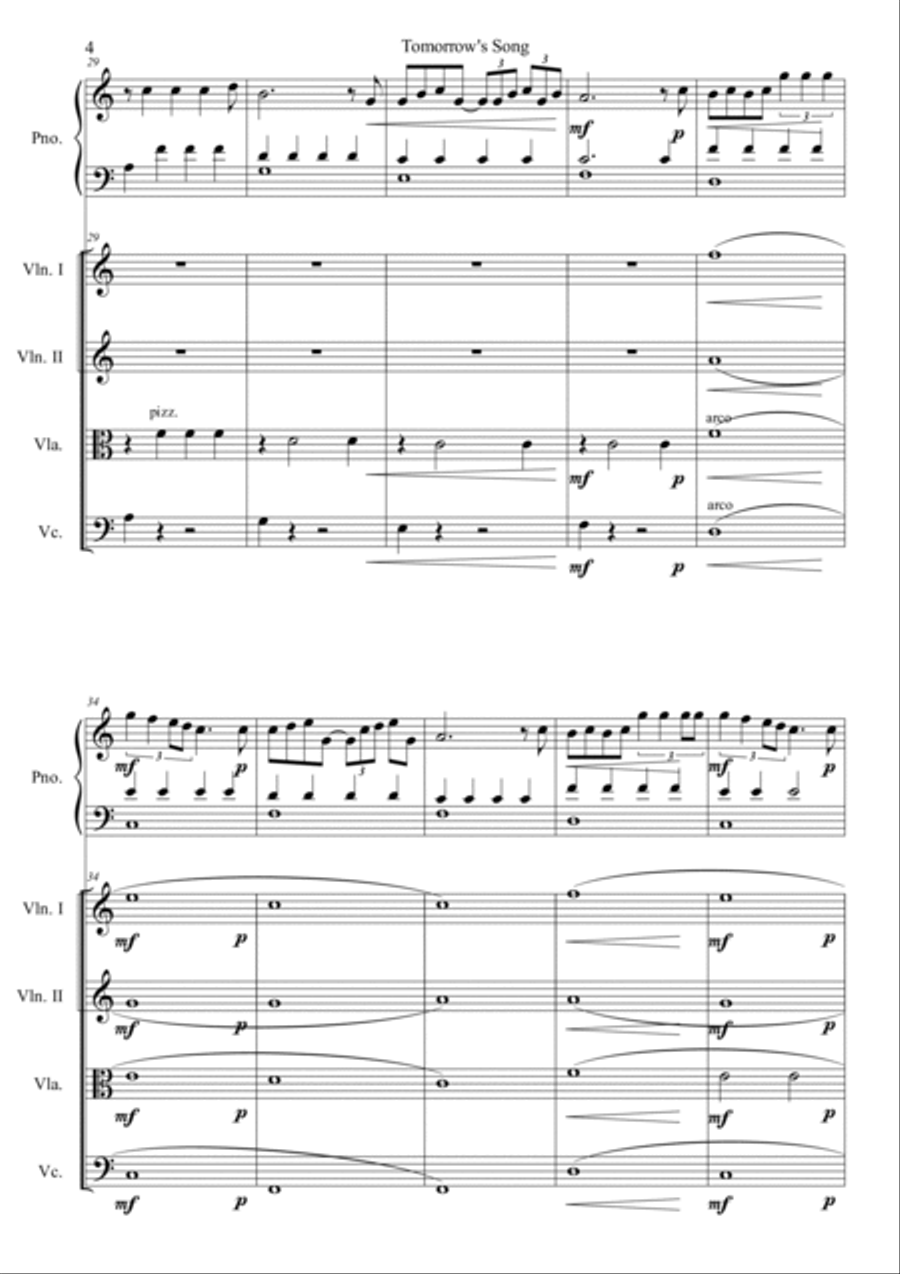 Tomorrow's Song Piano Quartet scores gallery preview page 4