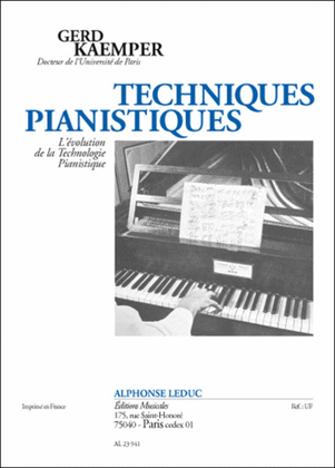 Book cover for Techniques Pianistiques Piano