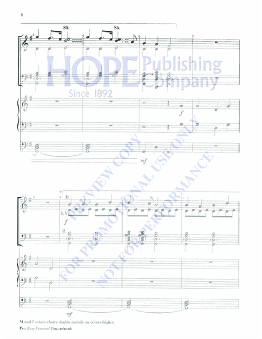 Two Easy Seasonal Processionals 5-Octaves scores gallery preview page 6