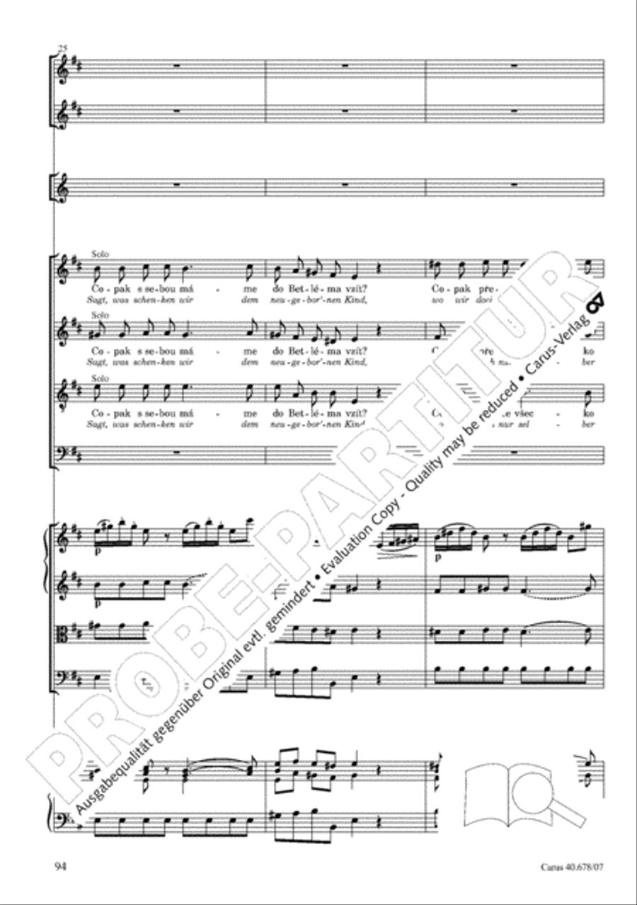 Missa pastoralis bohemica 4-Part scores gallery preview page 107