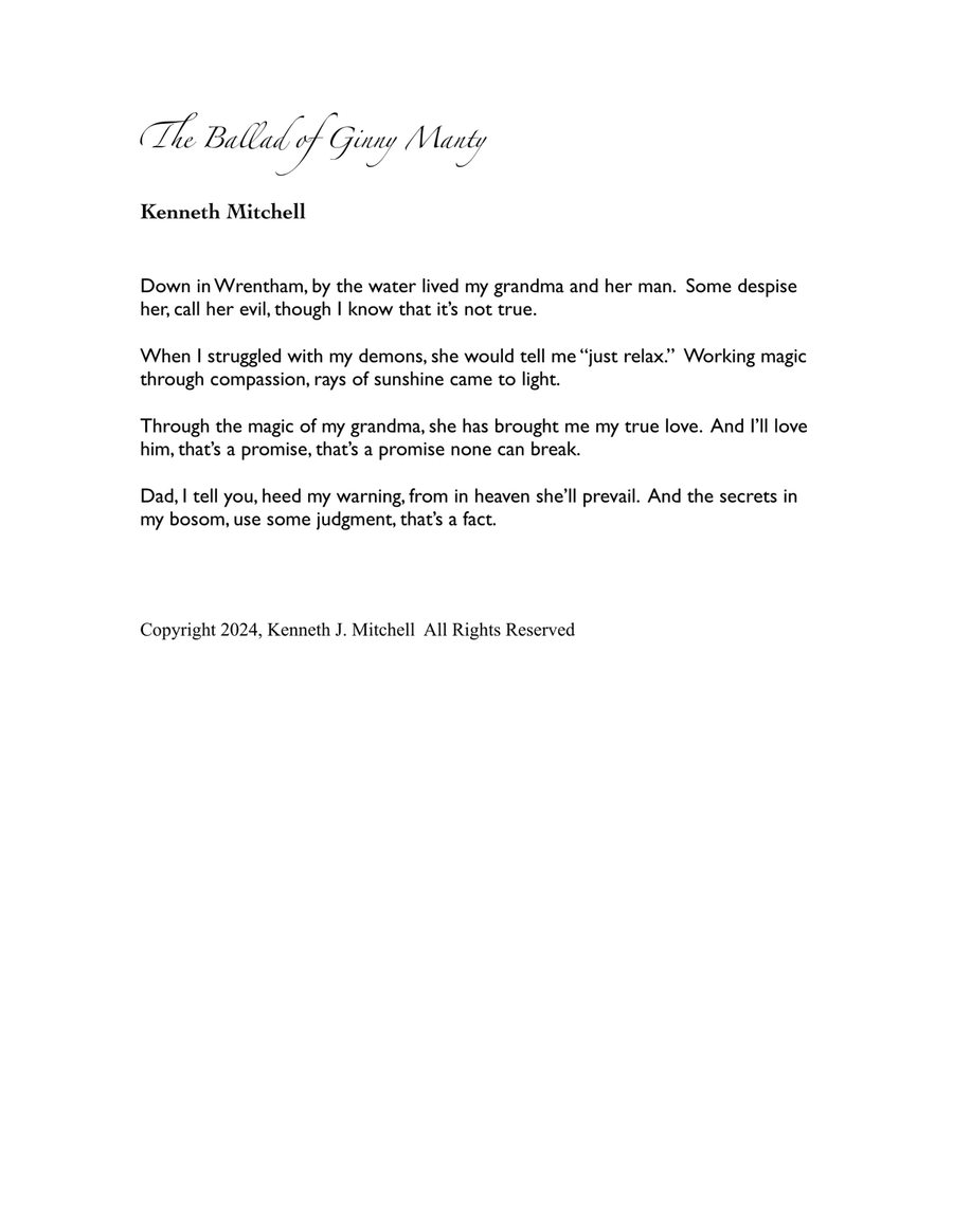 The Ballad of Ginny Manty 4-Part scores gallery preview page 1