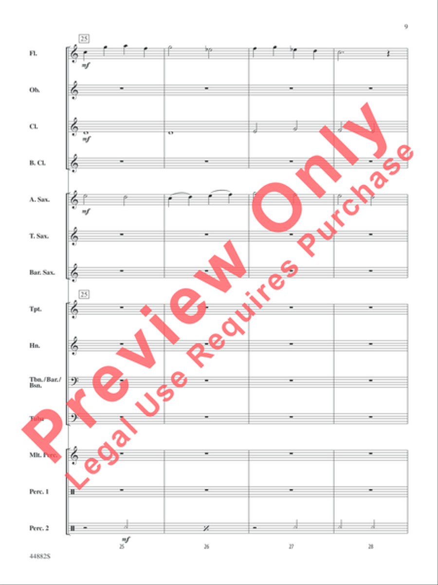 Chant de Noël Concert Band scores gallery preview page 9