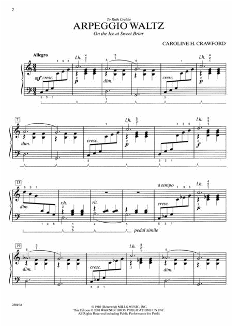Arpeggio Waltz On the Ice at Sweet Briar Piano Solo scores gallery preview page 2