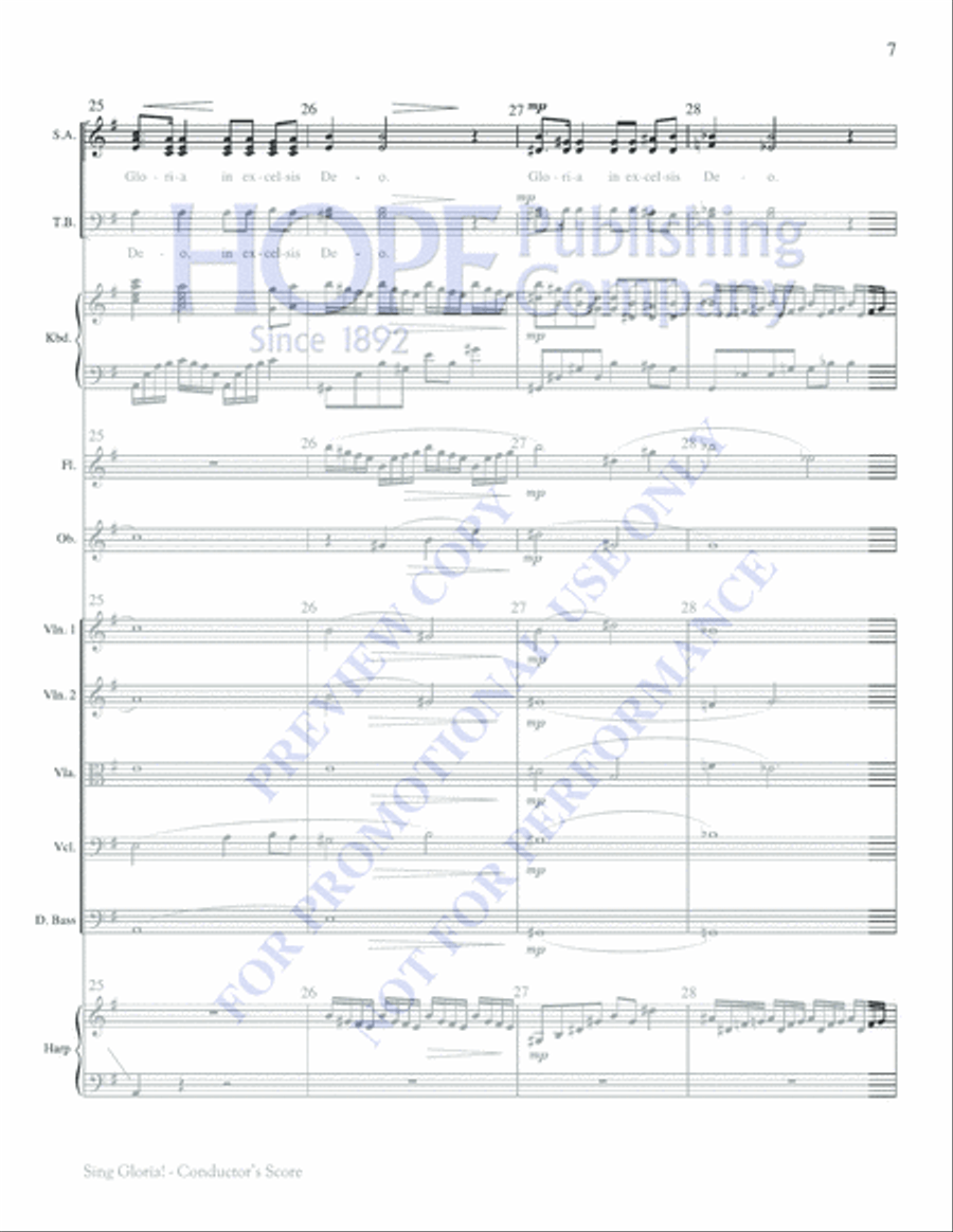 Sing Gloria! Flute scores gallery preview page 8