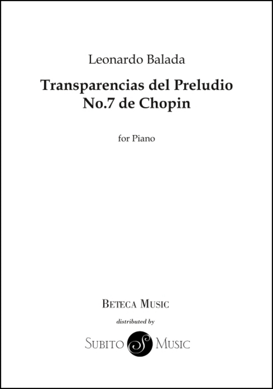 Transparencias del Preludio No.7 de Chopin