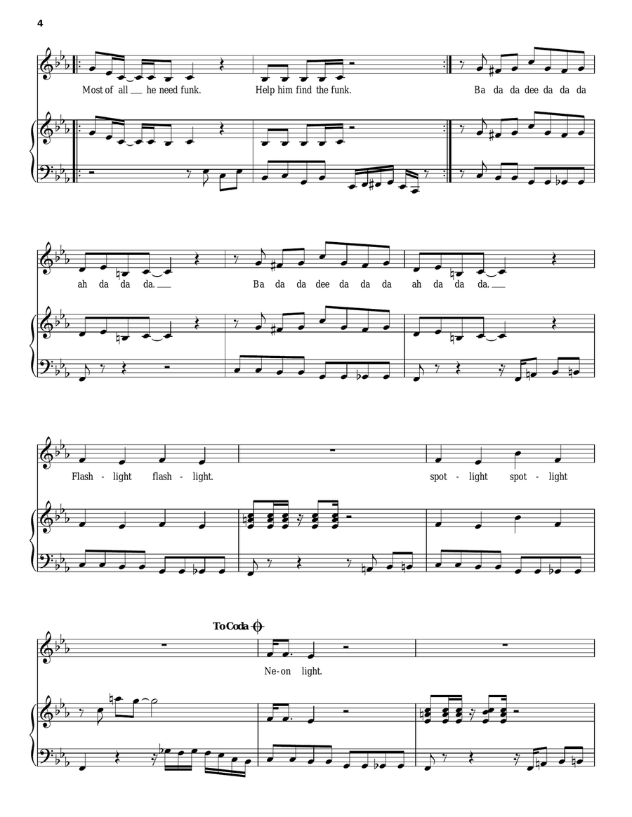 Flashlight Piano, Vocal, Guitar scores gallery preview page 4
