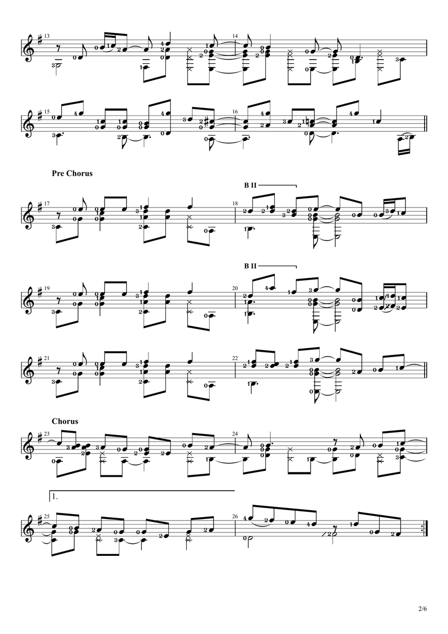 Karena Kutahu Engkau Begitu (kkeb) Acoustic Guitar scores gallery preview page 2