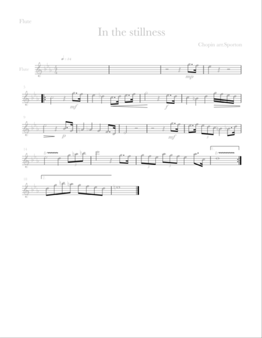 In the stillness Chopin SATB with descant 4-Part scores gallery preview page 4