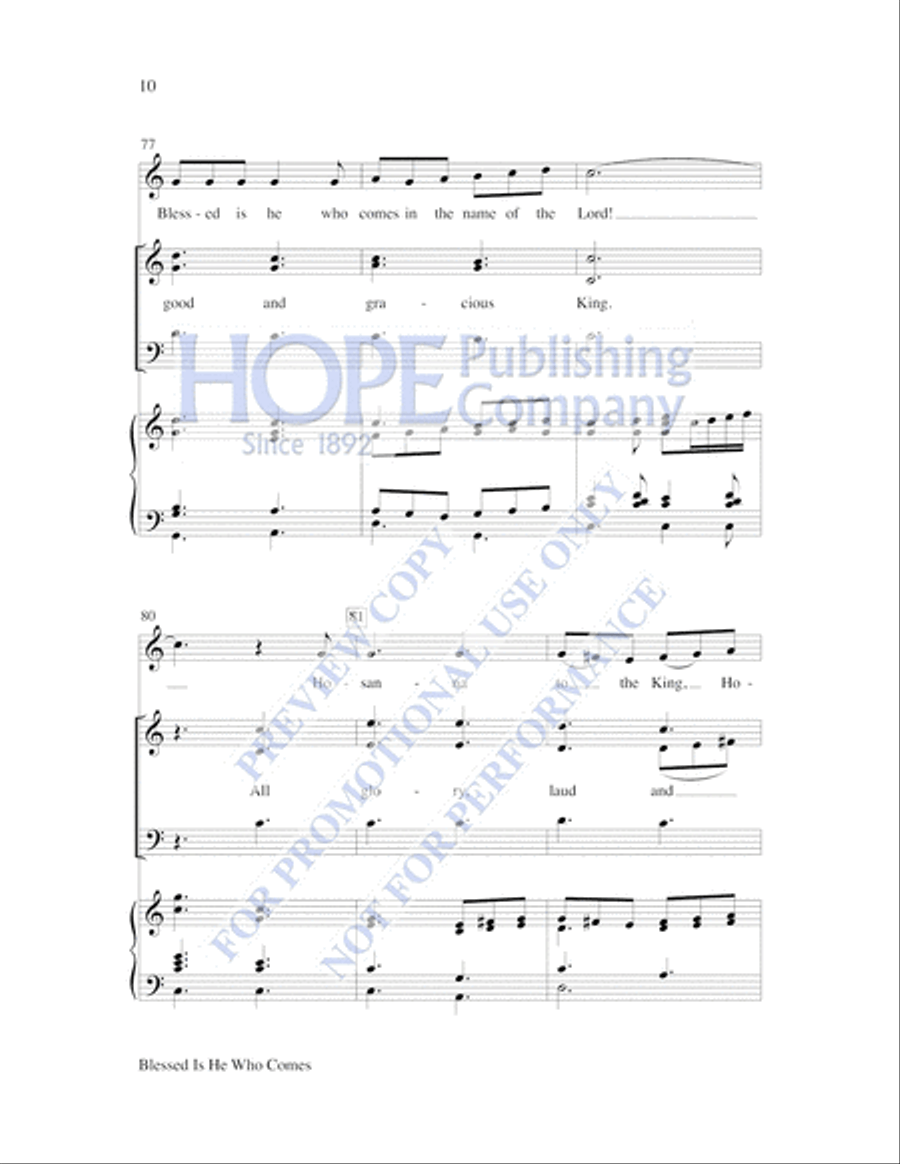 Blessed Is He Who Comes by Lloyd Larson 3-Part - Sheet Music page 11