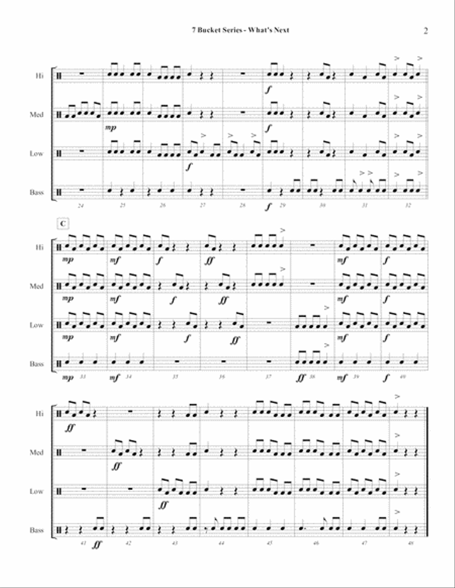 7 Bucket Series - What's Next Percussion Ensemble scores gallery preview page 4