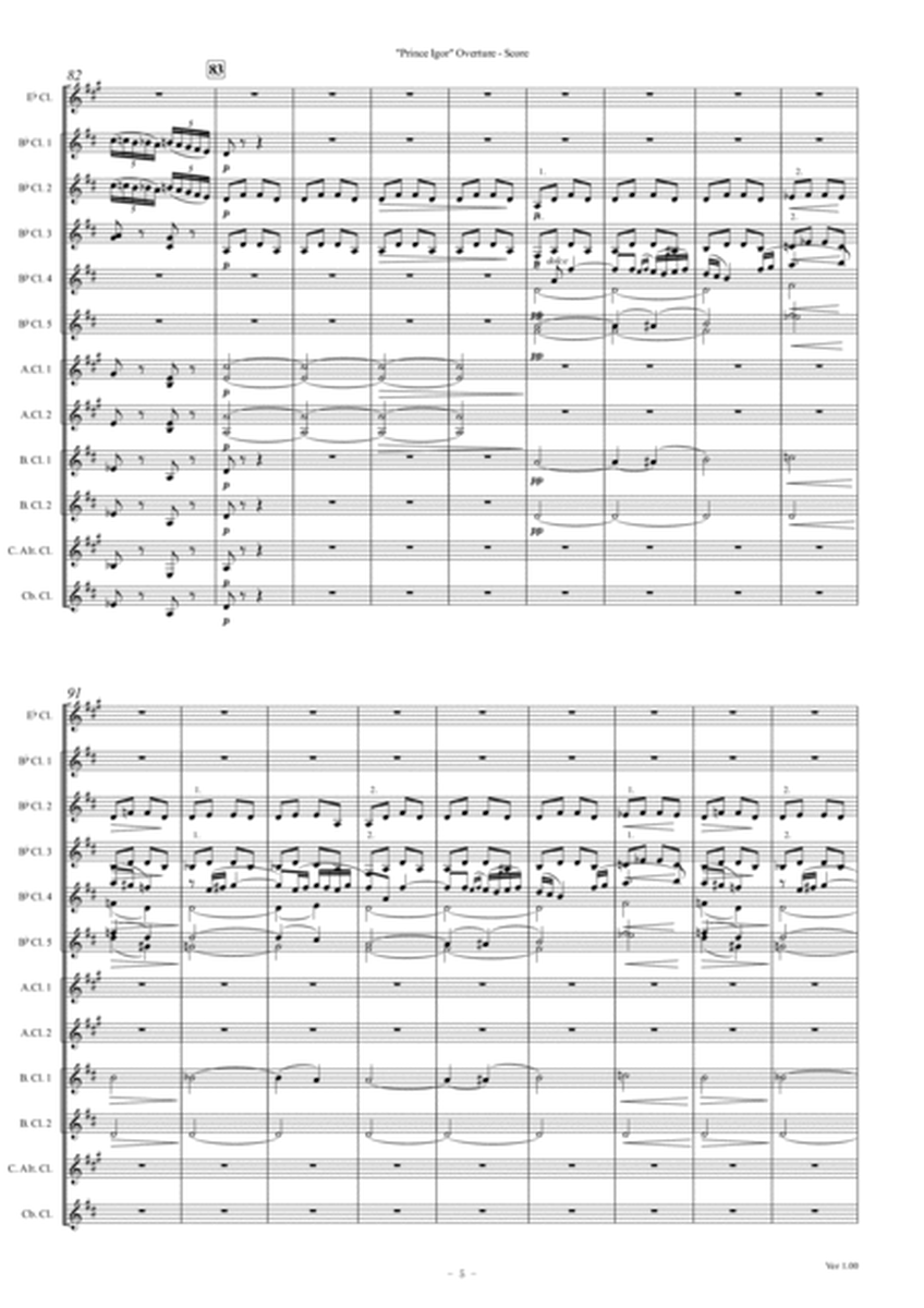 "Prince Igor" Overture / A.Borodin (for Clarinet Choir) image number null