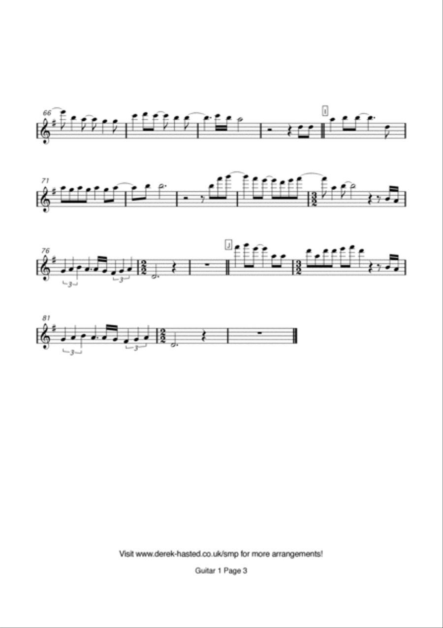 If You Leave Me Now Guitar Ensemble scores gallery preview page 5