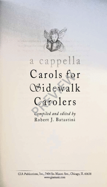 A Cappella Carols for Sidewalk Carolers