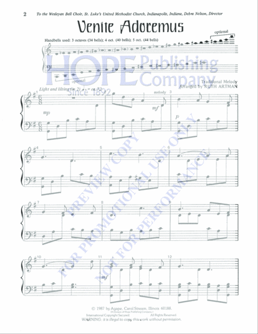 Venite Adoremus Venite Adoremus 5-Octaves scores gallery preview page 2