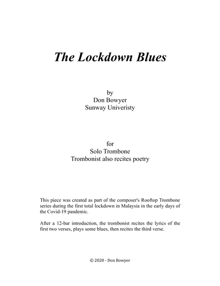 Lockdown Blues (Letter size) image number null