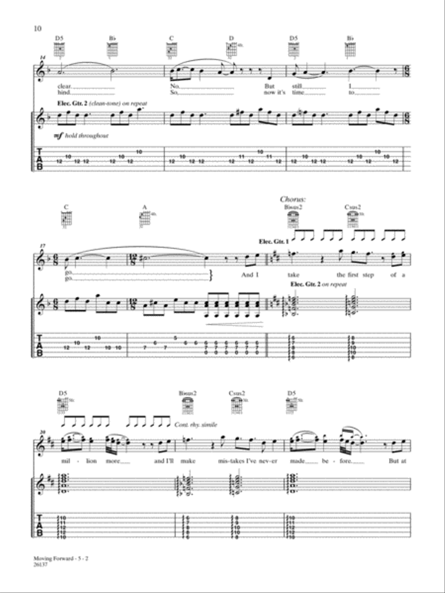 Moving Forward Guitar Tablature scores gallery preview page 2