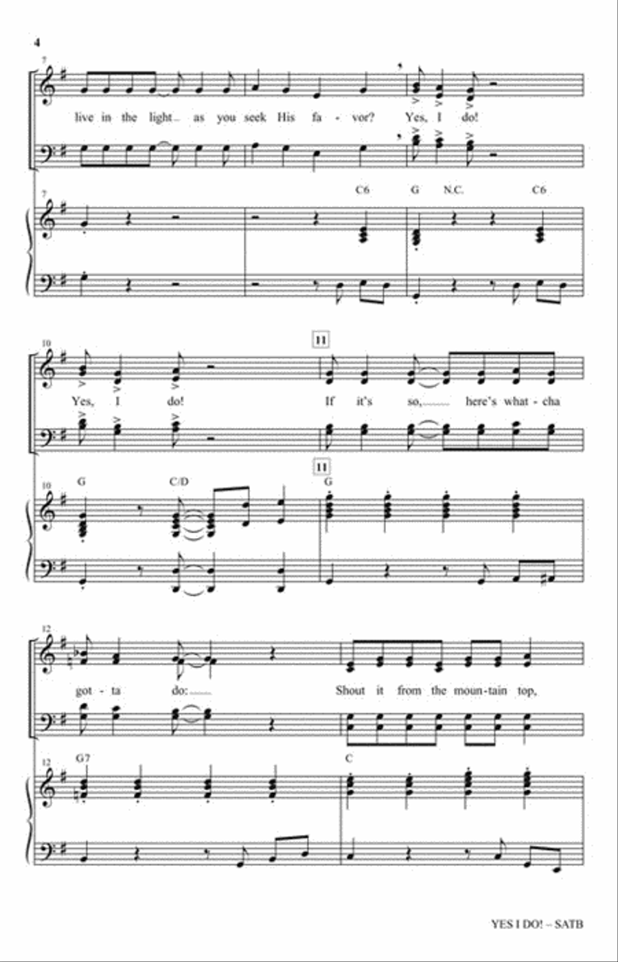 Yes, I Do! Yes, I Do! 4-Part scores gallery preview page 3