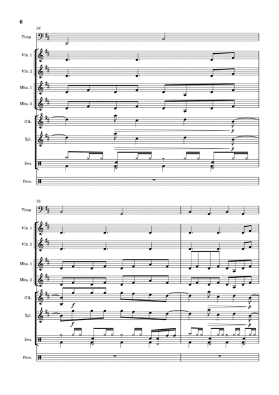 When Can I See You Again? Percussion Ensemble scores gallery preview page 6