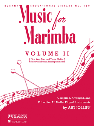 Book cover for Music for Marimba – Volume II