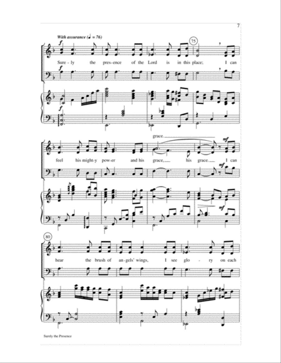 Surely the Presence of the Lord Choir scores gallery preview page 7