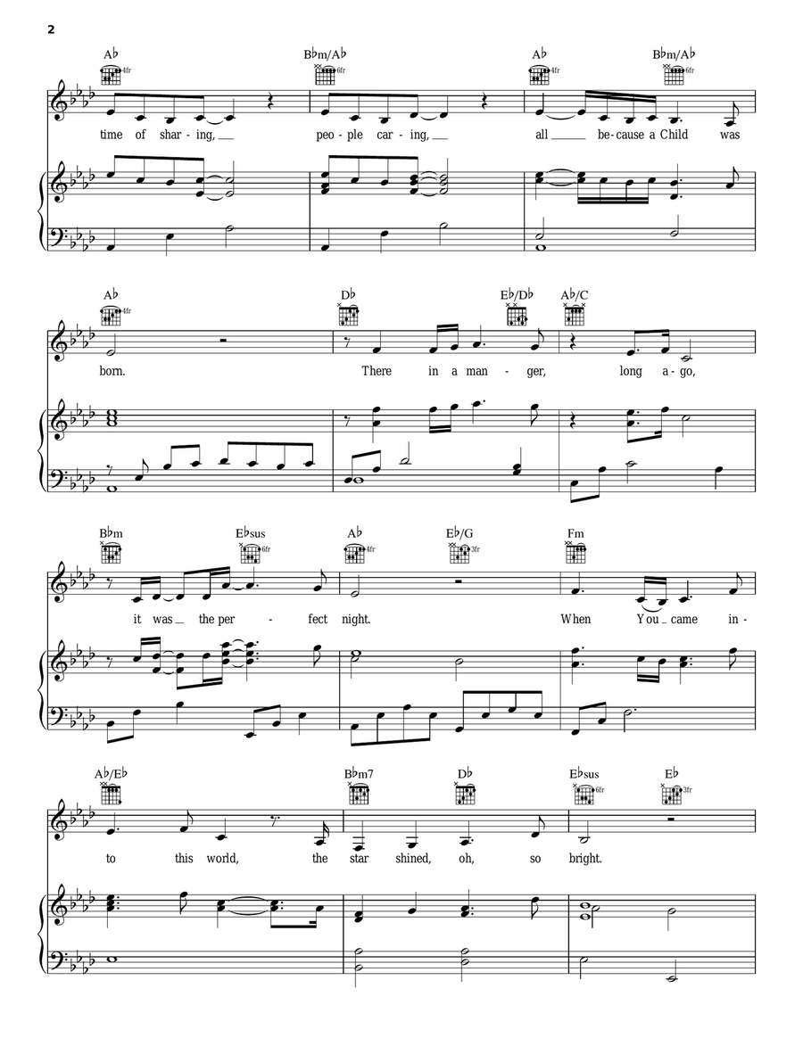 All Because A Child Was Born Acoustic Guitar scores gallery preview page 2