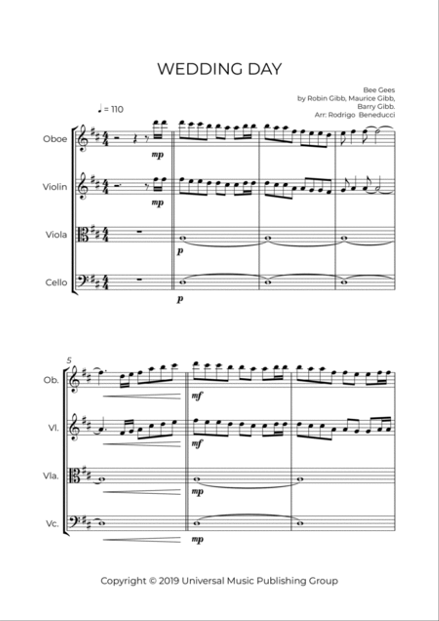Wedding Day Oboe scores gallery preview page 2