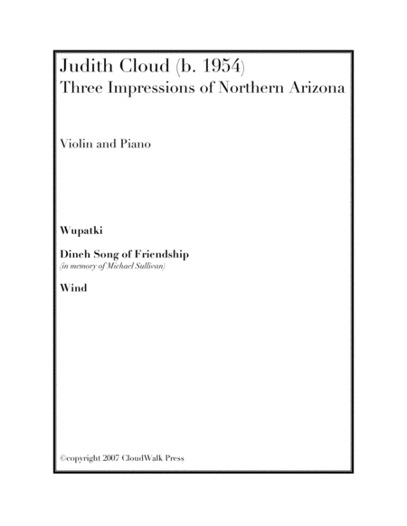 Three Impressions of Northern Arizona Violin Version